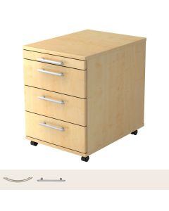 BARI 1606 | Mobiele container met 3 lades | Hout