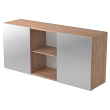 KAPA 1780 | Dressoir | met schuifdeuren - Walnoot/Zilver Sideboard