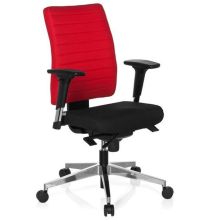 PRO-TEC 350 - Professionele bureaustoel Zwart / Rood