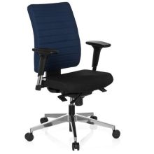 PRO-TEC 350 - Professionele bureaustoel Zwart / Blauw