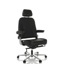 24 HOURS F | Leder - XXL bureaustoel Zwart