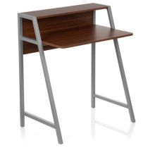 DUMONT | 78x50,5 - Bureau Walnoot / Zilver