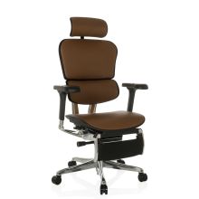 ERGOHUMAN PLUS LEGPRO GEN2 | Leder - Luxe directiestoel Koffiebruin