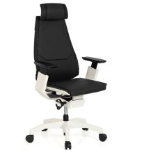 GENIDIA PRO WHITE Leder - High end bureaustoel Zwart