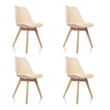 SCANDI 4 stuks per pakket - Shell-stoel Beige