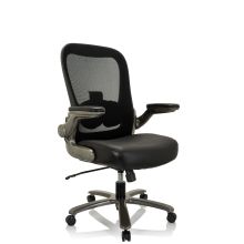 INSTRUCTOR XXL T I Leder / netstof - XXL bureaustoel Zwart