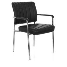 SOMOS V kunstleder - Vierpotige stoel Zwart