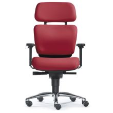 ZERO 53 - High end bureaustoel Medium met Stof Rood Gernot Steifensand Stof