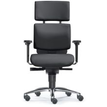 ZERO 52 AL - High end bureaustoel Zwart Medium met Stof Gernot Steifensand Stof