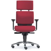 ZERO 52 AL - High end bureaustoel Medium met Stof Rood Gernot Steifensand Stof