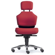 ZERO 51 - High end bureaustoel Medium Zonder Stof Rood Gernot Steifensand Stof