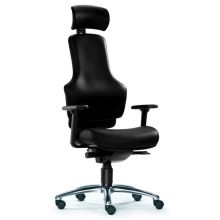 ZERO O1 - High end bureaustoel Zwart Leder