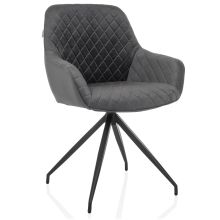 ELVERUM - Gestoffeerde stoel Grijs