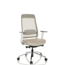 CHIARO T2 WHITE - Professionele bureaustoel Beige / grijs