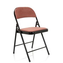 TUDELA I | Fluwelen stof - Klapstoel Roze