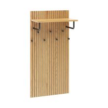 LINNO SPACE - Wandkapstok Eiken/Zwart