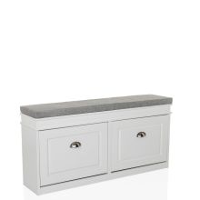 ESTHA I - Schoenenkast Wit/Grijs