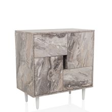 LYKKJA - Commode Wit/Marmer