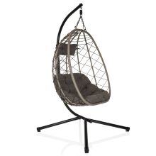 COCOVA - Hangstoel Zwart/Grijs