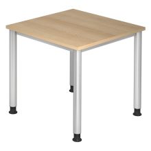 HILO 8 S | Bureau - 80 x 80 Eiken Tafelhoogte I In hoogte verstelbaar