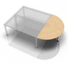 RA160 - Connectie en montageplaten I Aanschuiftafel 160x80 Esdoorn