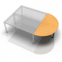 LA160 G - Connectie en montageplaten I Aanschuiftafel 160x80 Beuken