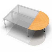 QA160 - Connectie en montageplaten I Aanschuiftafel 160x80 Beuken