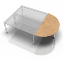 HA160 - Connectie en montageplaten I Aanschuiftafel 160x80 Eiken