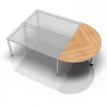 QA160 - Connectie en montageplaten I Aanschuiftafel 160x80 Walnoot