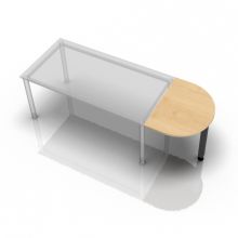 XBA60 G - Aanschuiftafel 60x80 Esdoorn