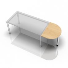 XBA60 W - Aanschuiftafel 60x80 Esdoorn