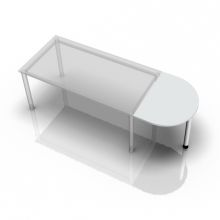 XBA60 W - Aanschuiftafel 60x80 Grijs