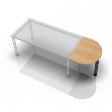 XBA60 G - Aanschuiftafel 60x80 Eiken