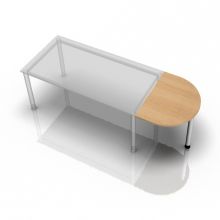 XBA60 S - Aanschuiftafel 60x80 Eiken