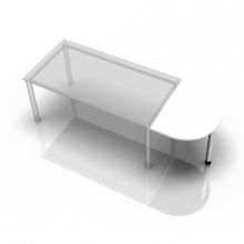 HA60 - Aanschuiftafel 60x80 Wit