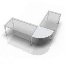 HE91 - Hoek rond 80 x 80 Grijs