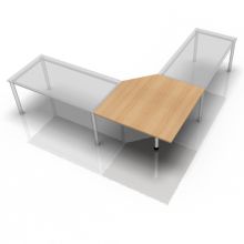 HT12 - trapeziumvormige plaat 120 x 120 Eiken