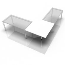 HT12 - trapeziumvormige plaat 120 x 120 Wit