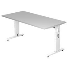 MEGA 16 W | Bureau - 160 x 80 Tafelhoogte I In hoogte verstelbaar Grijs/Wit