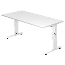 MEGA 16 W | Bureau - 160 x 80 Tafelhoogte I In hoogte verstelbaar Wit/Wit