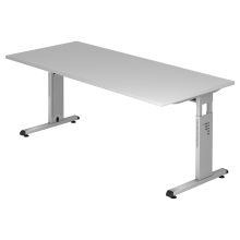 MEGA 19 S | Bureau - 180 x 80 Grijs/Zilver Tafelhoogte I In hoogte verstelbaar