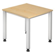 QUEO 8 S | Bureau - Esdoorn 80 x 80 Tafelhoogte I In hoogte verstelbaar