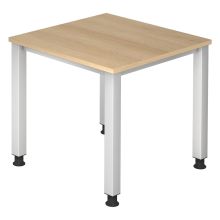 QUEO 8 S | Bureau - 80 x 80 Eiken Tafelhoogte I In hoogte verstelbaar