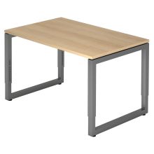 REGO 12 G | Bureau - 120x80 Tafelhoogte I In hoogte verstelbaar Eiken/Grafiet