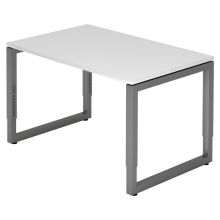 REGO 12 G | Bureau - 120x80 Tafelhoogte I In hoogte verstelbaar Wit/Grafiet
