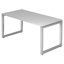 REGO 16 S | Bureau - 160 x 80 Grijs/Zilver Tafelhoogte I In hoogte verstelbaar