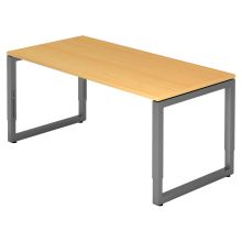 REGO 16 G | Bureau - 160 x 80 Tafelhoogte I In hoogte verstelbaar Beuken/Grafiet