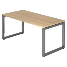 REGO 16 G | Bureau - 160 x 80 Tafelhoogte I In hoogte verstelbaar Eiken/Grafiet