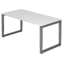 REGO 16 G | Bureau - 160 x 80 Tafelhoogte I In hoogte verstelbaar Wit/Grafiet