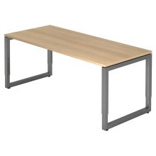 REGO 19 G | Bureau - 180 x 80 Tafelhoogte I In hoogte verstelbaar Eiken/Grafiet